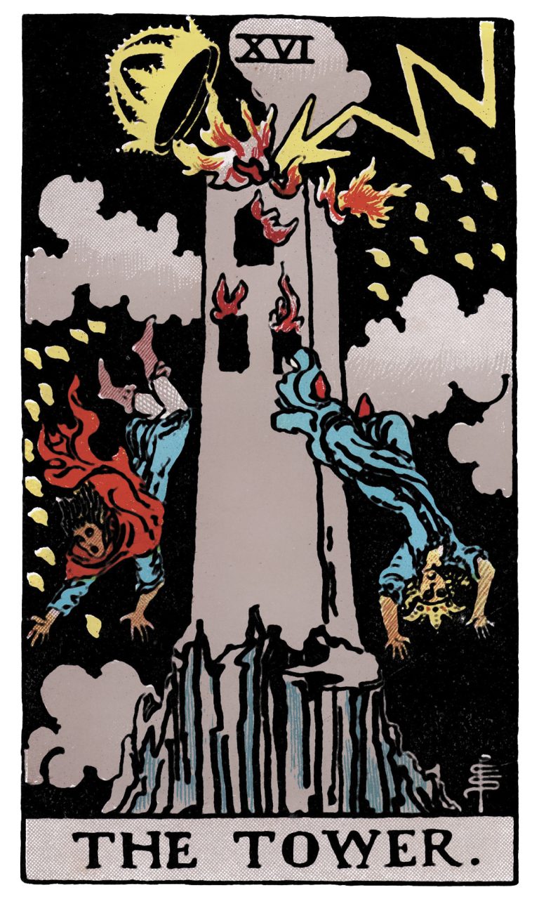 The Tower Tarot – Ý Nghĩa Lá Bài Tháp Sụp Đổ