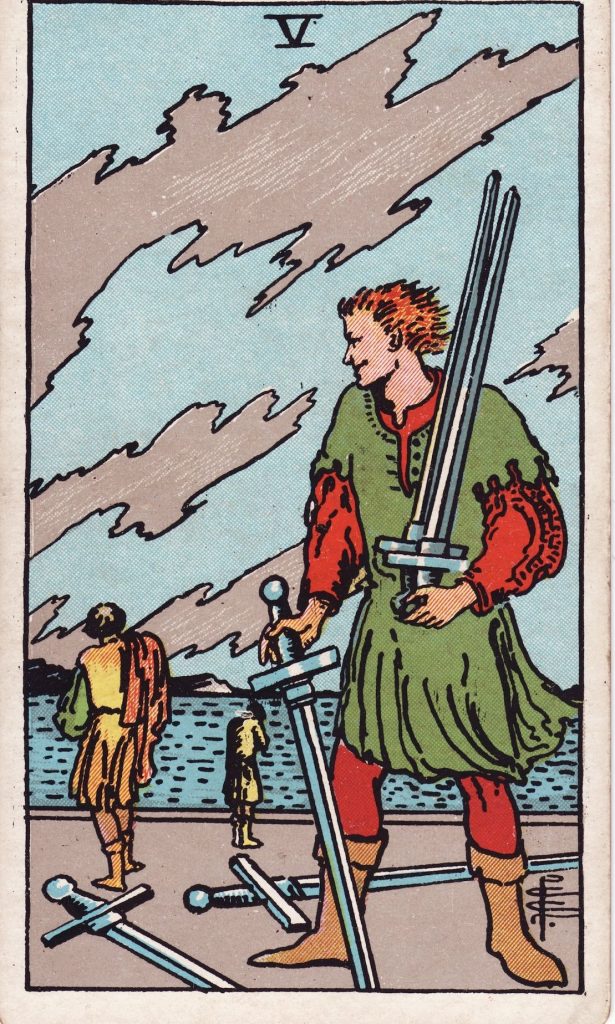 Lá Bài Tarot Hằng Ngày 2026-06-16 – 5 Kiếm (Chính Vị)