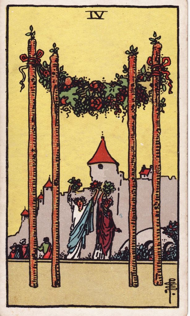 Lá Bài Tarot Hằng Ngày 2026-07-21 – 4 Gậy (Nghịch Vị)